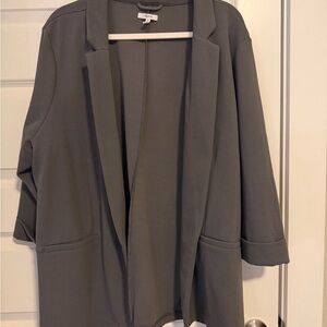 Maurices Charcoal Open Front Jacket
